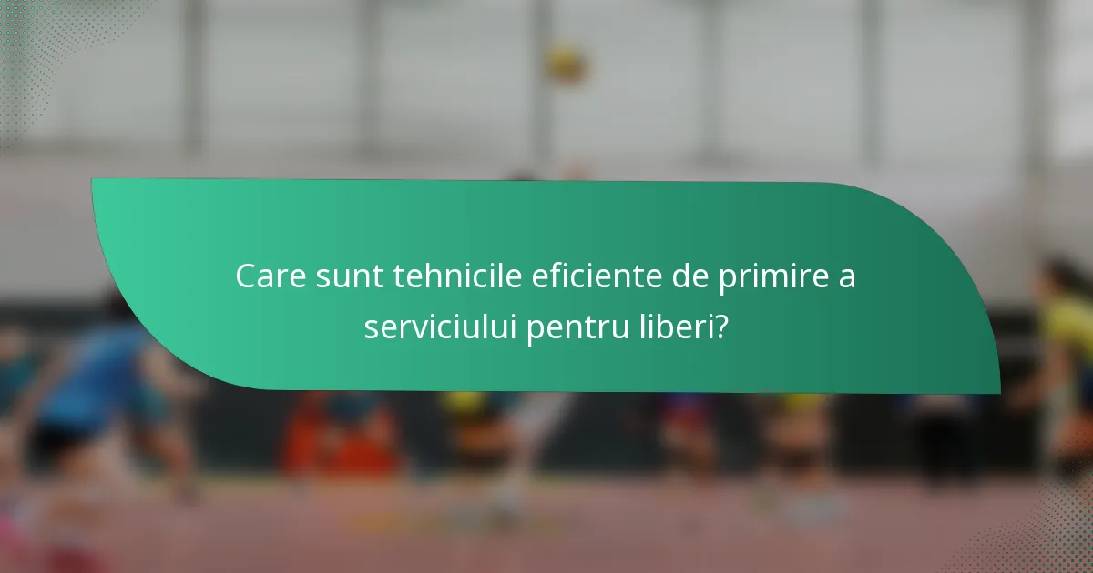 Care sunt tehnicile eficiente de primire a serviciului pentru liberi?