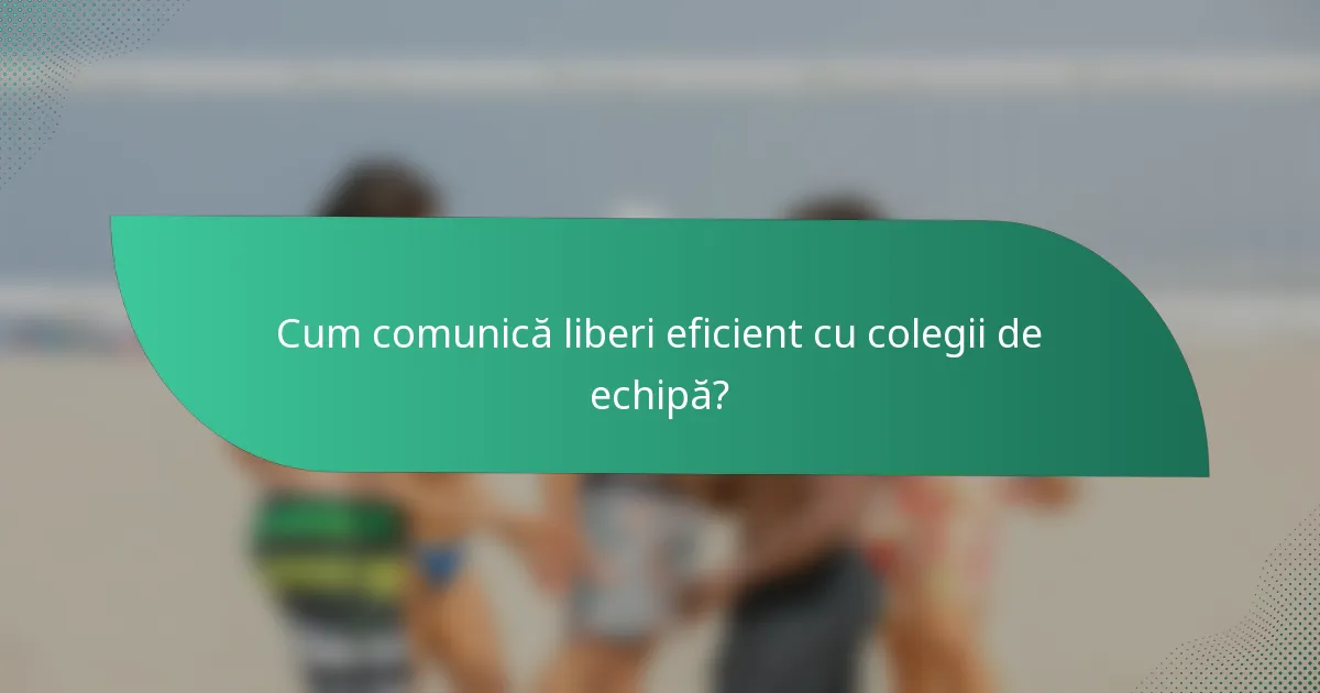 Cum comunică liberi eficient cu colegii de echipă?